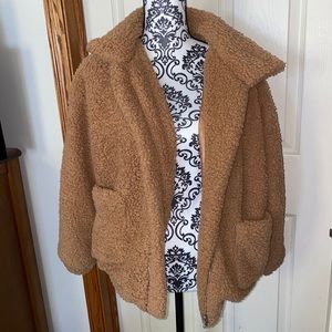 SHEIN Tan Teddy Jacket